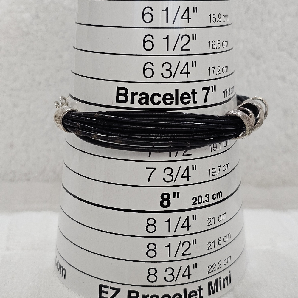 Silpada Leather and 925 Silver Bracelet Adjustable - Picture 15 of 16